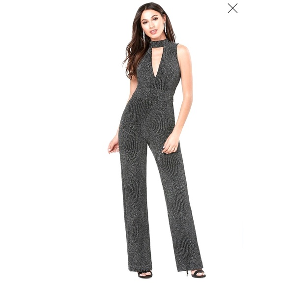 NWT - Bebe metallic knit cutout jumpsuit size XS - Picture 5 of 5